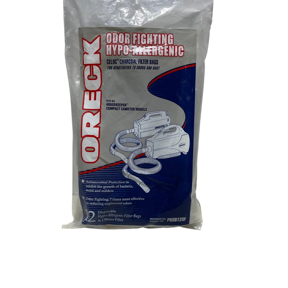 Oreck Celoc Charcoal Filter Bags (7) Fits‎  Housekeeper Compact Cannister Models